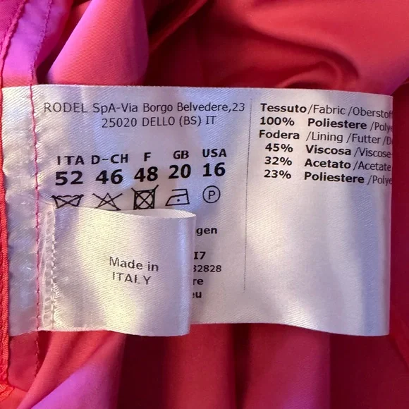 Cinzia Rocca Due Women's Pink Light Over Coat Jacket made in Italy Sz-16.S14